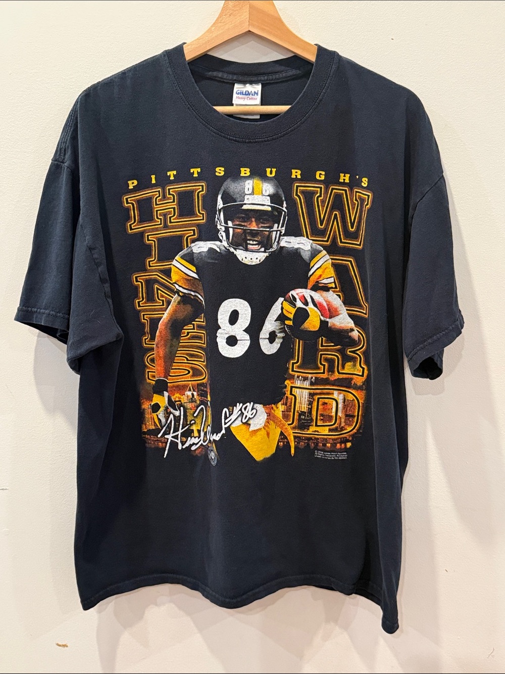 Vintage 2008 Pittsburgh Steelers #86 Hinds Ward tshirt